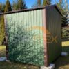 Zahradní domek 2×2×2,40 – chromová zelená BTX 6020 MAT, sedlová střecha, jednokřídlé dveře, okno - Image 3