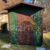 Zahradní domek 2×2×2,40 – chromová zelená BTX 6020 MAT, sedlová střecha, jednokřídlé dveře, okno - Image 5